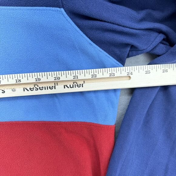 Y2K M Jordan Jumpman Long Sleeve Color Block Shirt Men’s XL RARE Blue Red Fleece - Picture 7 of 10